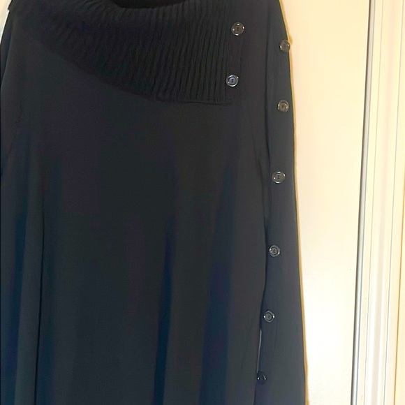 CATO Black Sweater Dress Buttons Size 18/20W - Picture 2 of 6